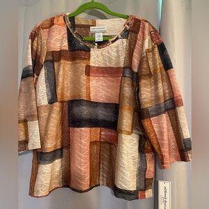 NEW WITH TAGS Alfred Dunner top. Size Petite Large